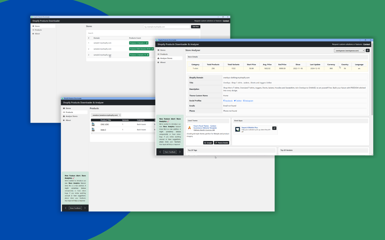 Shopify Products Downloader & Analyzer